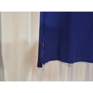 Sold! Patagonia Mens Blue Organic Cotton Fitz Roy Emblem Polo Shirt XL